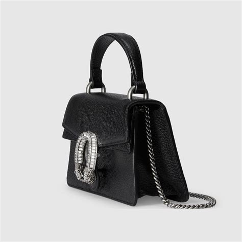 gucci borsa 2 tigri|Mini borsa a spalla Dionysus in pelle nera .